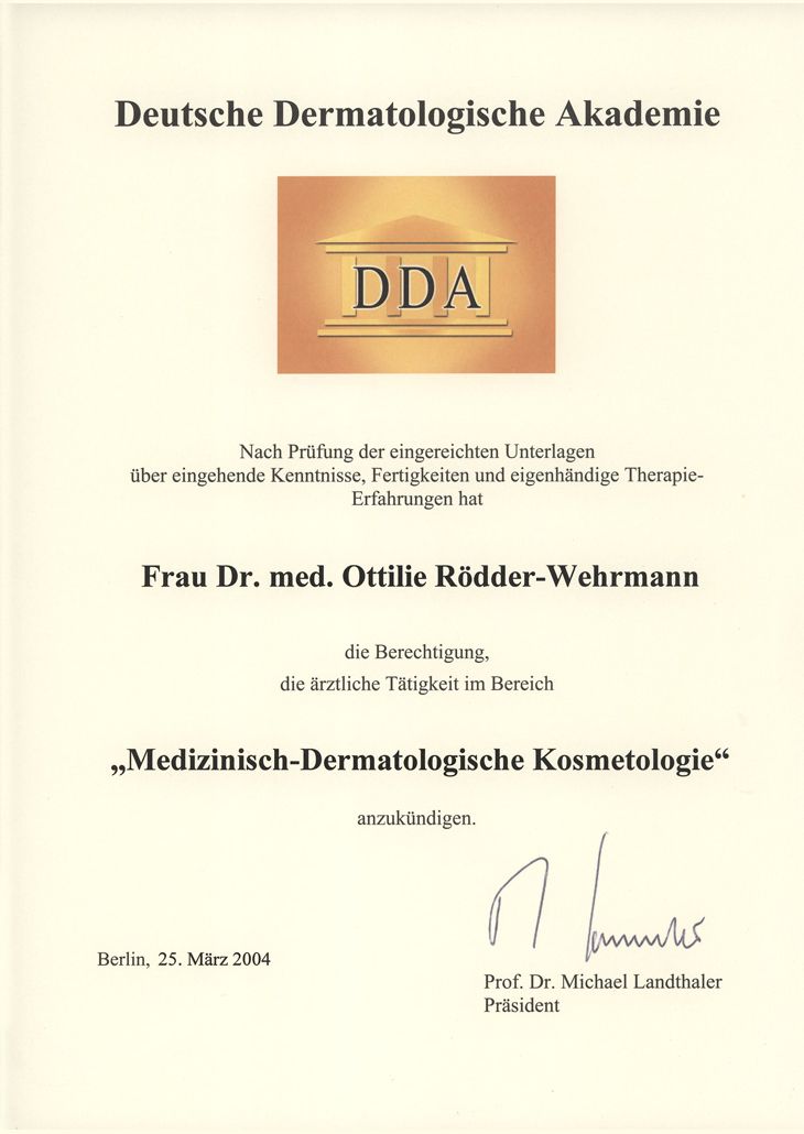 Medizinisch-Dermatologische Kosmetik - Dr. O. Rödder-Wehrmann in Münster