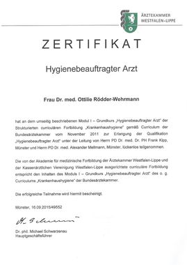 Weitere Zertifikate - Dres. Wehrmann & Kolleginnen in Münster