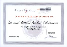 Laser Point AG Zertifikat für Dr. O. Rödder-Wehrmann